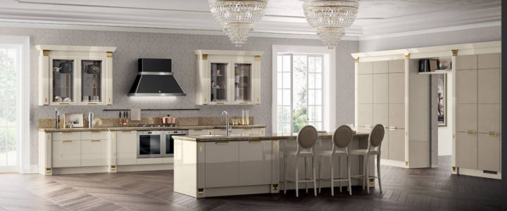 9358 Cucina-Exclusiva-Scavolini-laccato-lucido-panna-porcellana